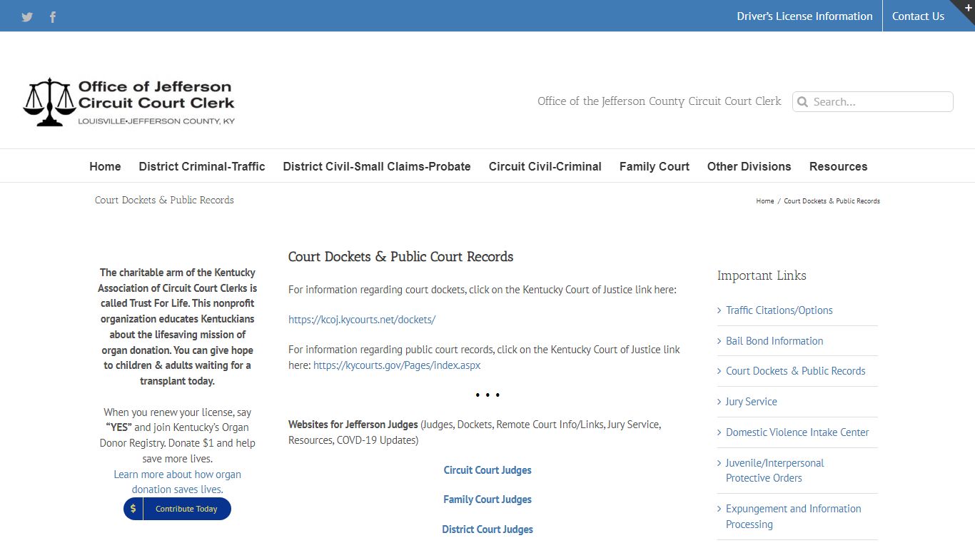Court Dockets & Public Records – Office of Jefferson Circuit Court ...